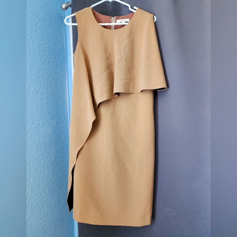 Sophisticated camel colored dress
